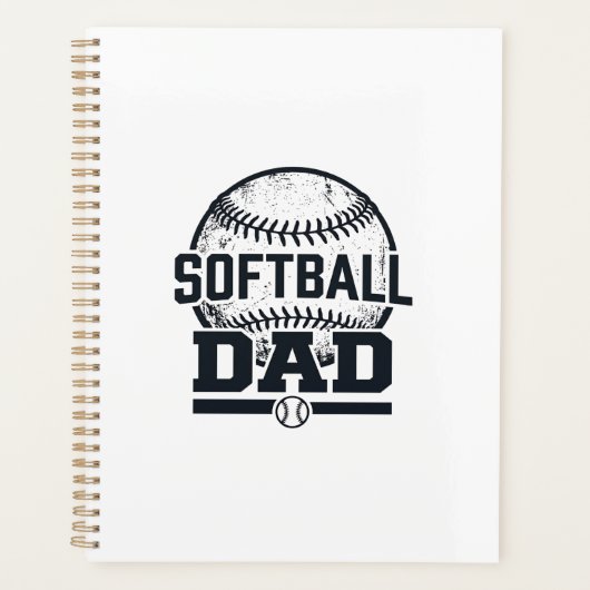 Retro Softbal Vader Vector T-Shirt Ontwerp_1 Planner (Voorkant)