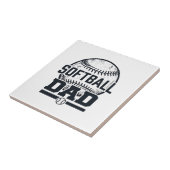 Retro Softbal Vader Vector T-Shirt Ontwerp_1 Tegeltje (Zijkant)