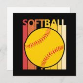  Retro Softball Bedankkaart (Voorkant / Achterkant)