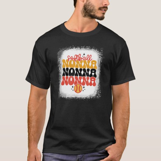 Retro  Softball Nonna Softball Game Day Vi T-shirt (Voorkant)