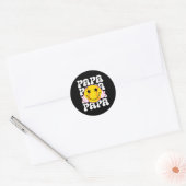 Retro Softball Papa Ronde Sticker (Envelop)
