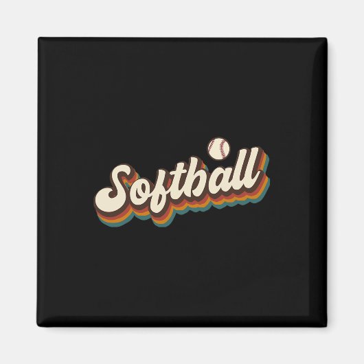 Retro Softll Grafisch - Softll Magneet (Voorkant)