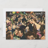 Retro Soiree Party Bash wing Blank Kaart (Voorkant)