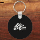 Retro Sola Scriptura Reformed Christian Theology D Sleutelhanger (Voorkant)