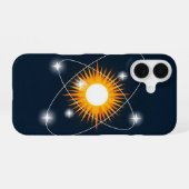 Retro Solar Orbit iPhone 16 Hoesje (Achterkant horizontaal)
