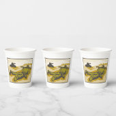 Retro Soldaat en tank Papieren Bekers