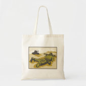 Retro Soldaat en tank Tote Bag (Voorkant)