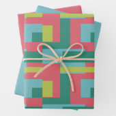 Retro Solid Block Design/Set 1 Inpakpapier Vel (In situ)