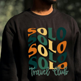 Retro Solo Travel Club Vakantie Tri-Blend Shirt
