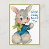  Retro Sommige Konijntje Houdt van je Feestdagenkaart (Voorkant)