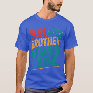Retro Son Brother Gamer Legendee Videospel Gami T-shirt