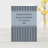 Retro Son Gefeliciteerd Afstuderen Kaart (Gele Bloem)