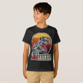 Retro Son Gift Idea Cool Dinosaur Sonsaurus T Rex T-shirt (Voorkant volledig)