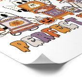 Retro Sonograaf Echografie Tech Halloween Vascul Poster (Hoek)