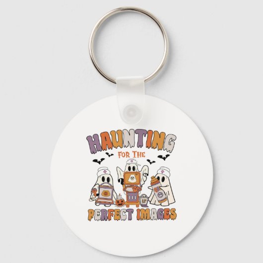 Retro Sonograaf Echografie Tech Halloween Vascul Sleutelhanger (Voorkant)