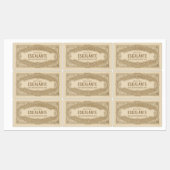  retro sophisticated Franse romige rand Labels (Vel)