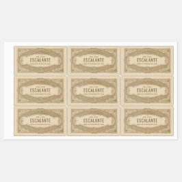 retro sophisticated Franse romige rand Labels