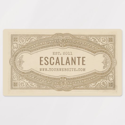  retro sophisticated Franse romige rand Labels (Design 1)