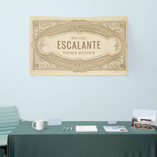 retro sophisticated Franse romige rand Spandoek (Beurs)