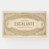 retro sophisticated Franse romige rand Spandoek (Horizontaal)