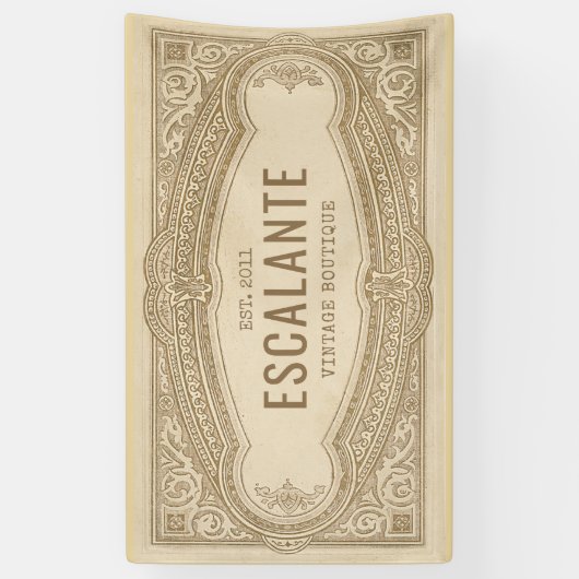  retro sophisticated Franse romige rand Spandoek (Verticaal)