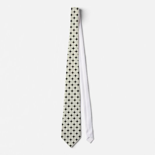 Retro Sophistication Stropdas, zwart en ivoor Stropdas (Voorkant)