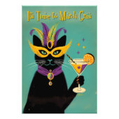 Retro Sophisticats Its Time to Mardi Gras Martini Foto Afdruk (Voorkant)