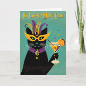 Retro Sophisticats Its Time to Mardi Gras Martini Kaart (Voorkant)
