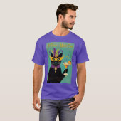 Retro Sophisticats Its Time to Mardi Gras Martini T-shirt (Voorkant volledig)