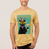 Retro Sophisticats Its Time to Mardi Gras Martini Tri-Blend Shirt (Voorkant)