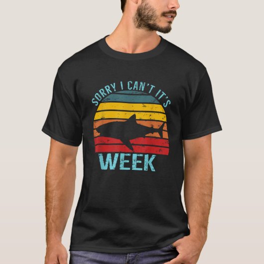 Retro Sorry dat ik het niet kan zijn week grappig  T-shirt (Voorkant)