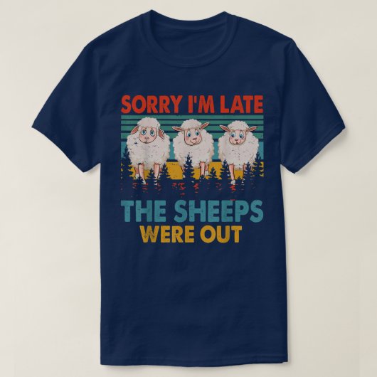  Retro, sorry dat ik te laat ben... T-shirt (Design voorkant)