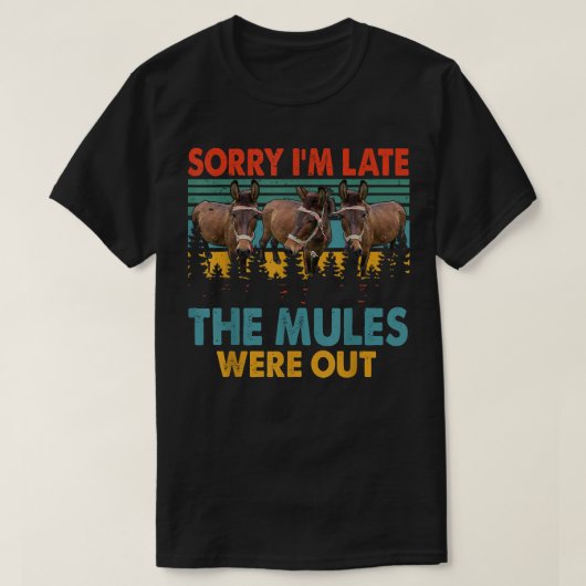  Retro, sorry dat ik te laat ben... T-shirt (Design voorkant)