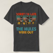 Retro, sorry dat ik te laat ben... T-shirt (Design voorkant)