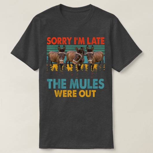  Retro, sorry dat ik te laat ben... T-shirt (Design voorkant)