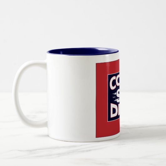 Retro SOS hoest lolly mok (Links)