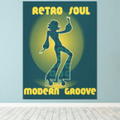 Retro Soul Modern Groove Canvas Afdruk (Insitu (Houten vloer))