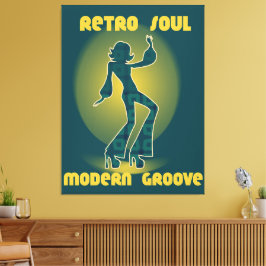 Retro Soul Modern Groove Canvas Afdruk