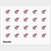 Retro Soul Ridder Vierkante Sticker (Vel)