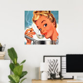 retro- soupekooster poster (Thuiskantoor)