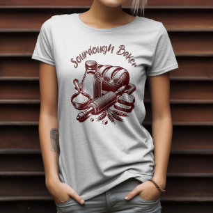  retro Sourdough Baker bakkerij T-shirt