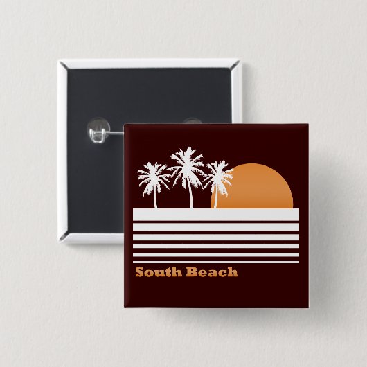 Retro South Beach Button (Voorkant /achterkant)