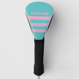 Retro South Beach Overdwars Strepen met Naam Golfheadcover