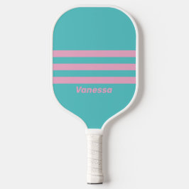 Retro South Beach Overdwars Strepen met Naam Pickleball Paddle