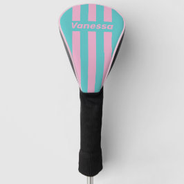 Retro South Beach Pin Strepen met Naam Golfheadcover