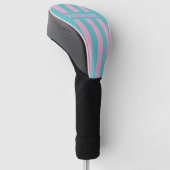 Retro South Beach Pin Strepen met Naam Golfheadcover (Schuin)