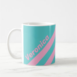 Retro South Beach Strepen met Naam Koffiemok