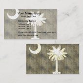 Retro  South Carolina Flag Visitekaartje (Voorkant / Achterkant)