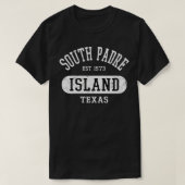 Retro South Padre Island TX Distress College Jer T-shirt (Design voorkant)