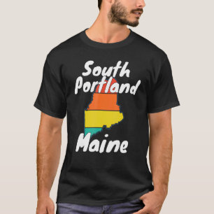 Retro South Portland ME Maine Kleding Souvenir T-shirt
